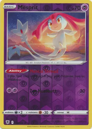 066/189 Mesprit ASR Rare Holo Reverse Holo