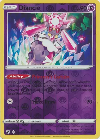 068/189 Diancie ASR Rare Holo Reverse Holo