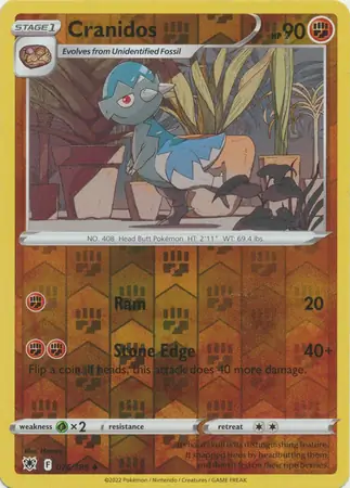 076/189 Cranidos ASR Uncommon Reverse Holo
