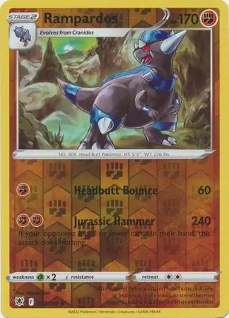 077/189 Rampardos ASR Rare Holo Reverse Holo