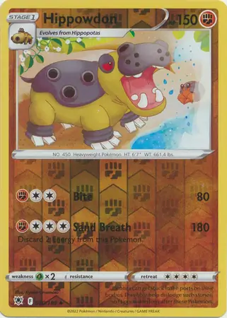 080/189 Hippowdon ASR Uncommon Reverse Holo