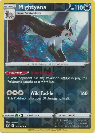 096/189 Mightyena ASR Rare Reverse Holo