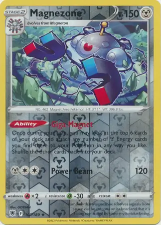 107/189 Magnezone ASR Rare Holo Reverse Holo