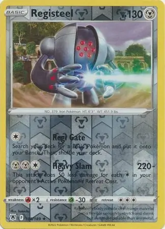 108/189 Registeel ASR Rare Reverse Holo