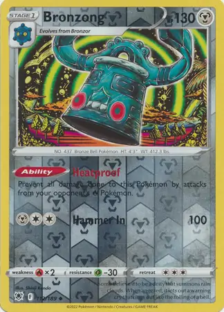 112/189 Bronzong ASR Uncommon Reverse Holo