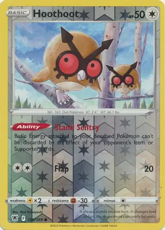 120/189 Hoothoot ASR Common Reverse Holo