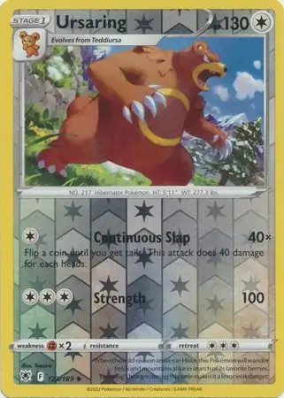 123/189 Ursaring ASR Uncommon Reverse Holo