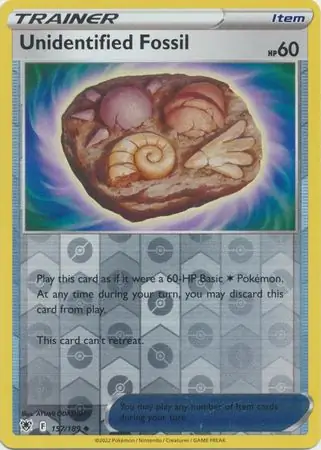 157/189 Unidentified Fossil ASR Uncommon Reverse Holo