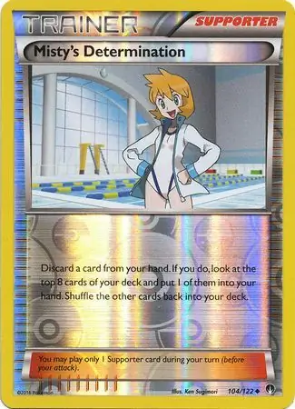 104/122 Misty's Determination BKP Uncommon Reverse Holo