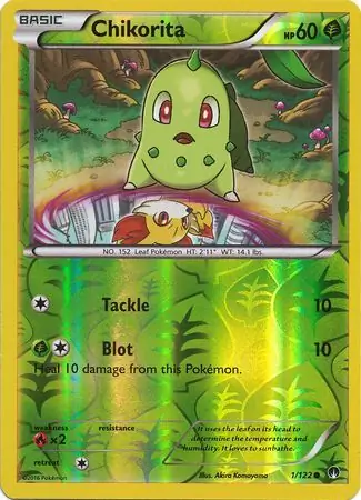 1/122 Chikorita BKP Common Reverse Holo