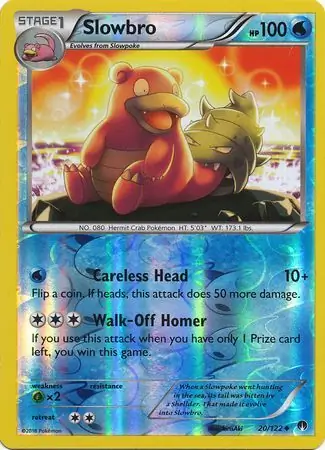 20/122 Slowbro BKP Uncommon Reverse Holo