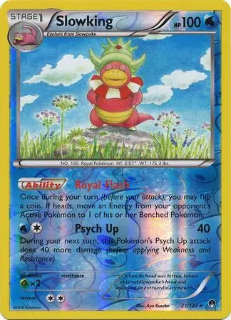 21/122 Slowking BKP Rare Holo Reverse Holo