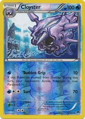 24/122 Cloyster BKP Uncommon Reverse Holo