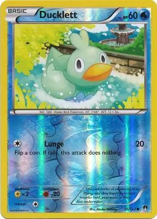 36/122 Ducklett BKP Common Reverse Holo