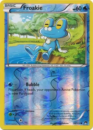 38/122 Froakie BKP Common Reverse Holo