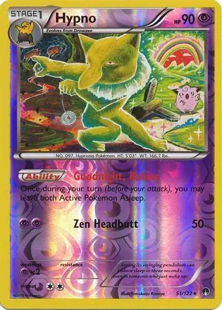 51/122 Hypno BKP Rare Reverse Holo