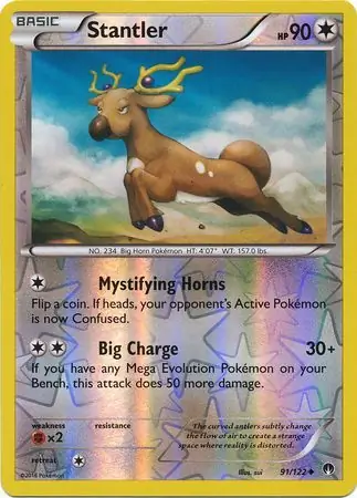 91/122 Stantler BKP Uncommon Reverse Holo