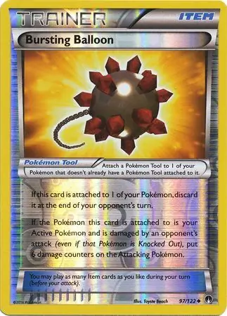 97/122 Bursting Balloon BKP Uncommon Reverse Holo
