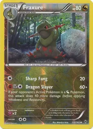 110/162 Fraxure BKT Uncommon Reverse Holo