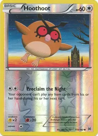 119/162 Hoothoot BKT Common Reverse Holo