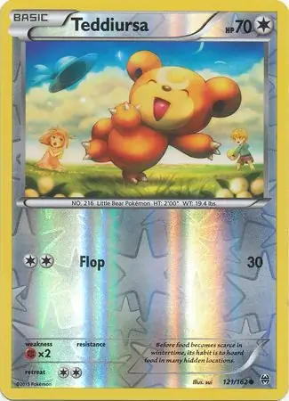 121/162 Teddiursa BKT Common Reverse Holo