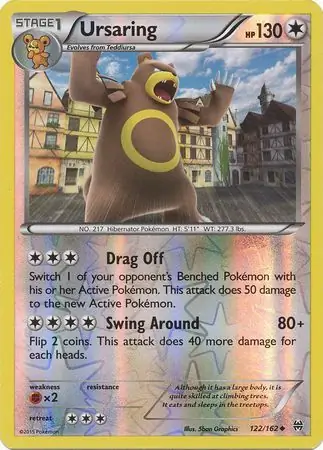 122/162 Ursaring BKT Uncommon Reverse Holo