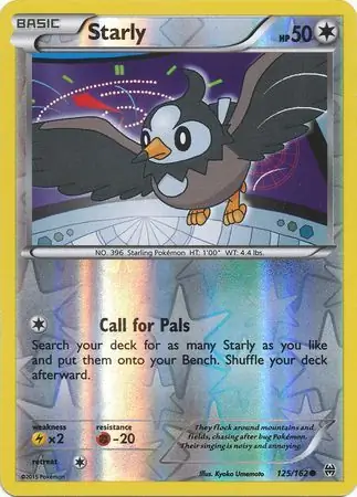 125/162 Starly BKT Common Reverse Holo