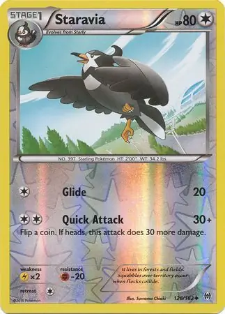 126/162 Staravia BKT Uncommon Reverse Holo