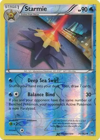 30/162 Starmie BKT Uncommon Reverse Holo