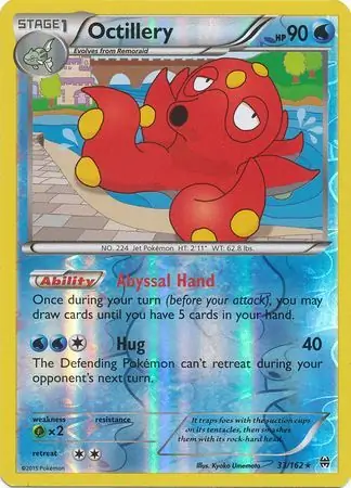33/162 Octillery BKT Rare Holo Reverse Holo