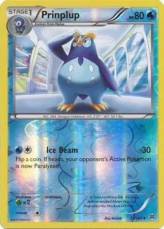 37/162 Prinplup BKT Uncommon Reverse Holo