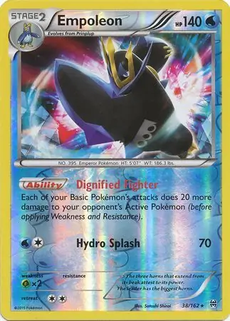 38/162 Empoleon BKT Rare Holo Reverse Holo