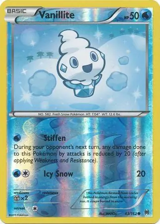 43/162 Vanillite BKT Common Reverse Holo