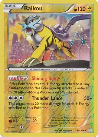Raikou BREAKthrough 55/162 Rare Holo Reverse Holo
