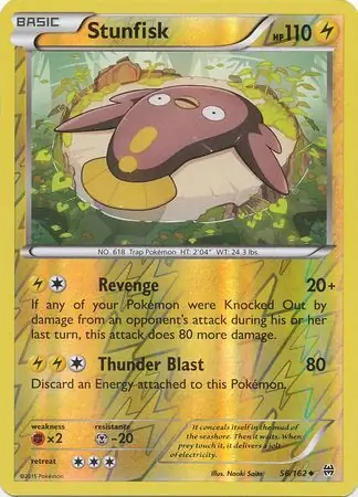 56/162 Stunfisk BKT Uncommon Reverse Holo