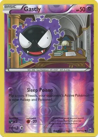 58/162 Gastly BKT Common Reverse Holo