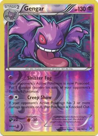 60/162 Gengar BKT Rare Holo Reverse Holo