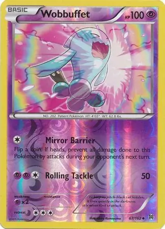 67/162 Wobbuffet BKT Uncommon Reverse Holo