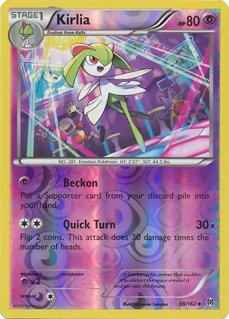 69/162 Kirlia BKT Uncommon Reverse Holo