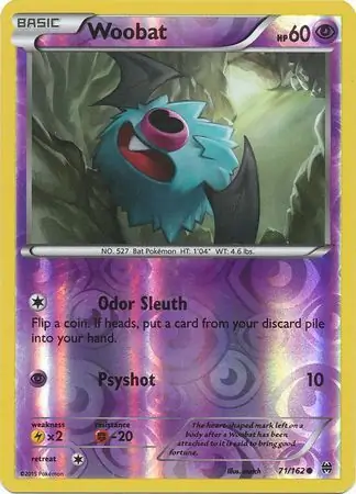 71/162 Woobat BKT Common Reverse Holo