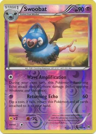 72/162 Swoobat BKT Uncommon Reverse Holo