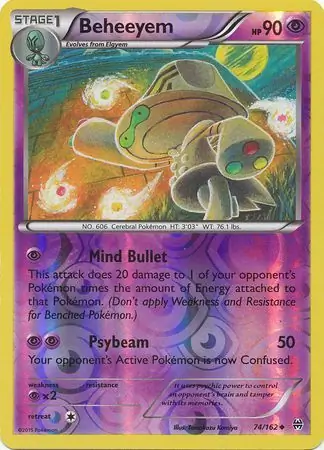 74/162 Beheeyem BKT Uncommon Reverse Holo