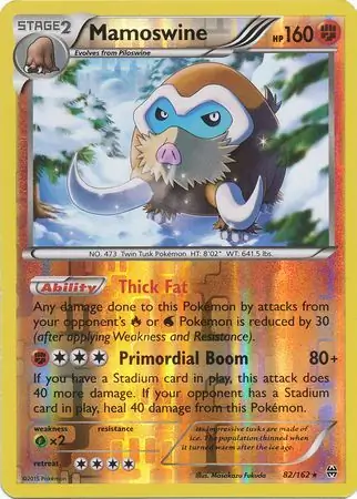 82/162 Mamoswine BKT Rare Holo Reverse Holo