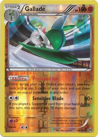 84/162 Gallade BKT Rare Holo Reverse Holo