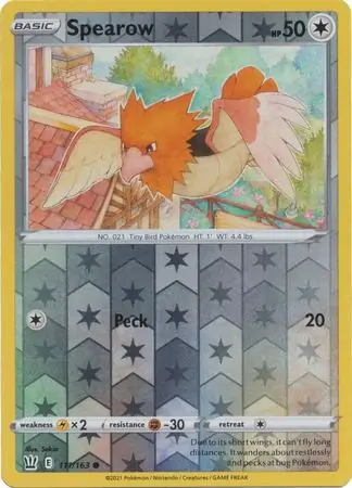 111/163 Spearow BST Common Reverse Holo