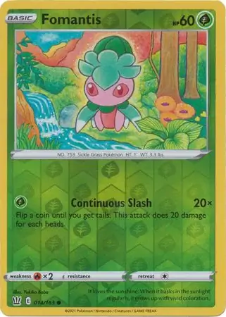 014/163 Fomantis BST Common Reverse Holo