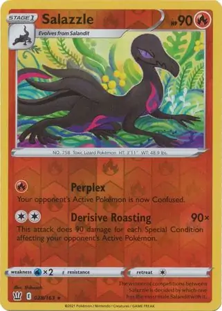 028/163 Salazzle BST Rare Reverse Holo