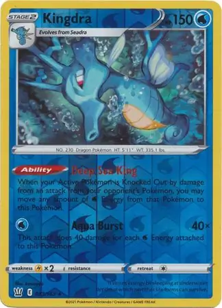 033/163 Kingdra BST Rare Holo Reverse Holo
