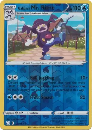 035/163 Galarian Mr. Rime BST Rare Reverse Holo