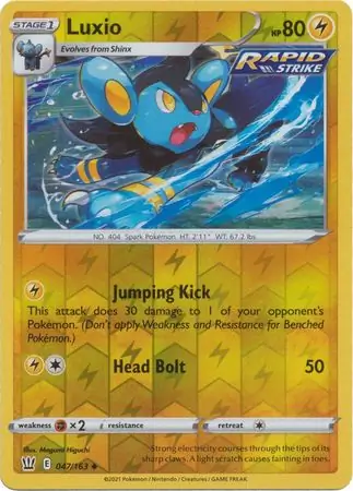 047/163 Luxio BST Uncommon Reverse Holo
